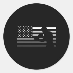 Adesivo Redondo Camiseta de Boxe Americana