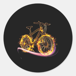 Adesivo Redondo Camiseta de Ciclismo de Mountain Bike Esportes Cha