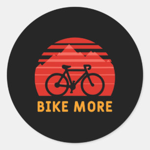 Adesivo Redondo Camiseta de Fã de Ciclismo e Bicicleta Mais Bicicl