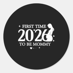 Adesivo Redondo Camiseta de mãe de primeira viagem mãe nova mamãe