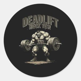 Adesivo Redondo Camiseta de Motivação para Treino de Musculação Gy