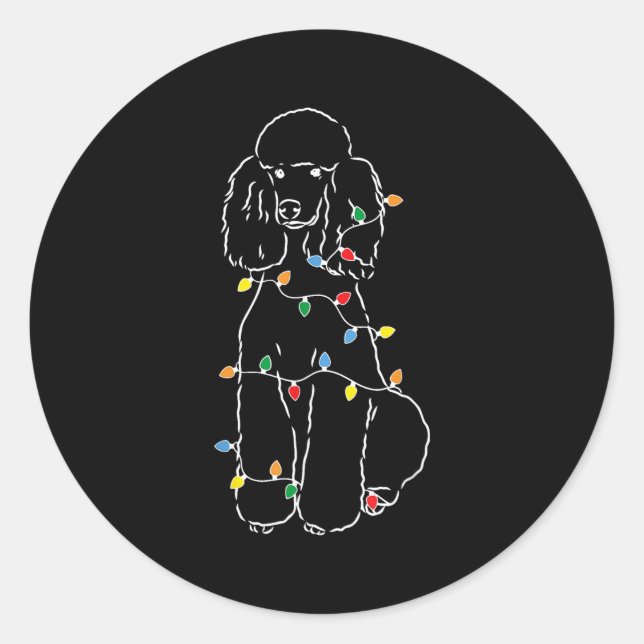 Adesivo Redondo Camiseta De Natal Ocioso Engraçado - Ocioso Com Ch (Frente)