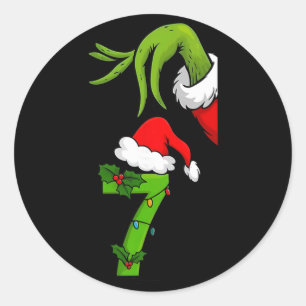 Adesivo Redondo Camiseta Diversão Número 7 Natal 67 Seis Sete Meme