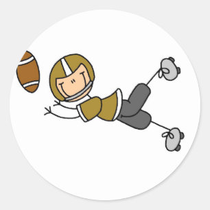 Adesivo Redondo Camiseta Dourado e presentes do jogador de futebol