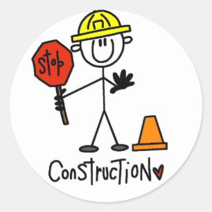 Adesivo Redondo Camiseta e presentes básicos da construção