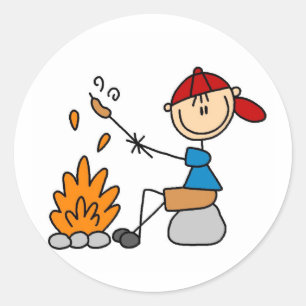 Adesivo Redondo Camiseta e presentes dos cachorros quentes