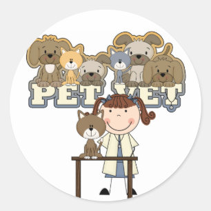 Adesivo Redondo Camiseta e presentes fêmeas triguenhos do