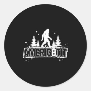 Adesivo Redondo Camiseta engraçada Amerigotit 2025