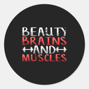 Adesivo Redondo Camiseta engraçada de motivação para fitness. Cami