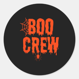 Adesivo Redondo Camiseta engraçada do Boo Crew para fantasia de gr