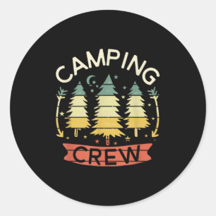 Adesivo Redondo Camiseta Equipe Acampamento Crianças Camisas Famíl