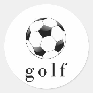 Adesivo Redondo Camiseta Esportiva Engraçada de Golfe