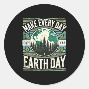 Adesivo Redondo Camiseta Faça Todo Dia Dia Da Terra