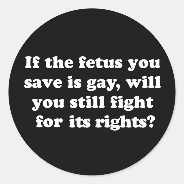 Adesivo Redondo Camiseta Gay Rights (Frente)