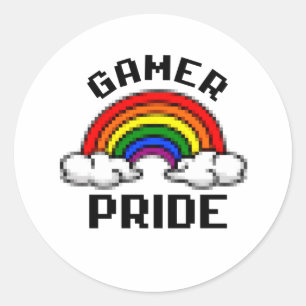 Adesivo Redondo Camiseta Gaymer Pride