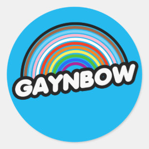 Adesivo Redondo Camiseta GAYNBOW