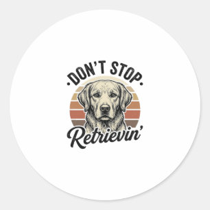 Adesivo Redondo Camiseta Gráfica de Gravura Vintage de Cachorro Re