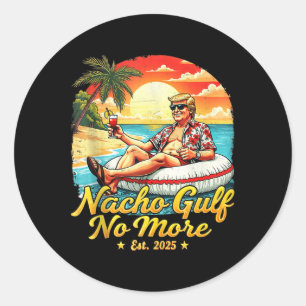 Adesivo Redondo Camiseta Gráfica Divertida Nacho Gulf Não Mais Div
