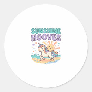 Adesivo Redondo Camiseta Gráfica Tendência Cascos Unicórnio Luz So