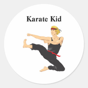 Adesivo Redondo Camiseta Infantil Karate Kid