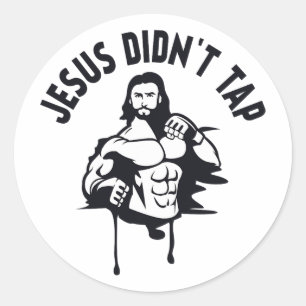 Adesivo Redondo Camiseta Jesus Cristo Jesus Não Desistiu Mma Chris