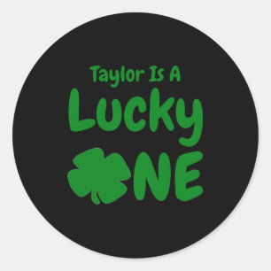 Adesivo Redondo Camiseta Lucky One St Patricks Day 1º Aniversário
