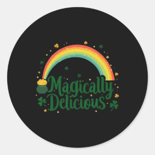 Adesivo Redondo Camiseta Magicamente Deliciosa Homens Mulheres Cri