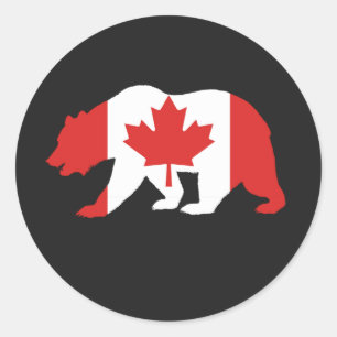 Adesivo Redondo Camiseta MAMÃE CANADÁ