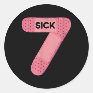 Adesivo Redondo Camiseta Meme Sick Seven Seis Sete Brincadeira Eng