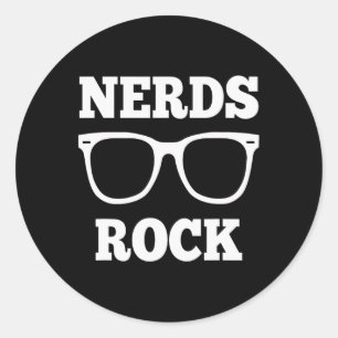 Adesivo Redondo Camiseta Nerds Rock T Shirt Gamer Geek Divertida C