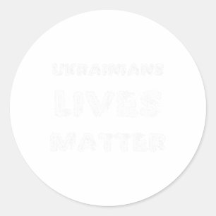 Adesivo Redondo Camiseta Problema Vidas Ucranianas Ucrânia Livre P