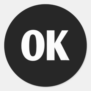 Adesivo Redondo Camiseta Que Diz Ok - Camiseta Que Diz Ok