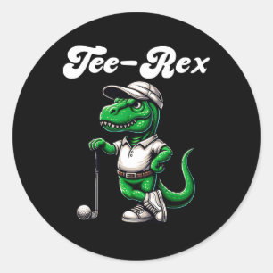 Adesivo Redondo Camiseta Rex Golfe T Rex Dinossauro Meninos Homens