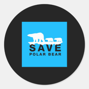 Adesivo Redondo Camiseta Salve Urso Polar