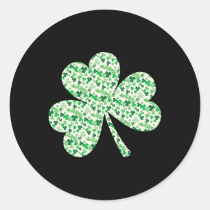 Adesivo Redondo Camiseta Shamrock - Dia de São Patrício