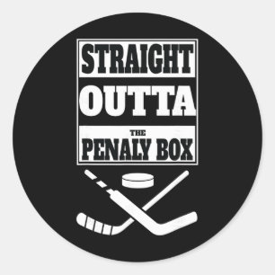 Adesivo Redondo Camiseta Straight Outta Penalty Box – Funny Ice Ho