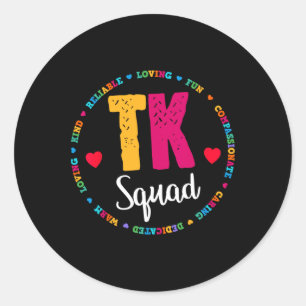 Adesivo Redondo Camiseta Tk Squad - Camiseta para Professores de J