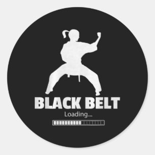 Adesivo Redondo Camiseta Tri-Blend Premium Black Belt Loading Kara