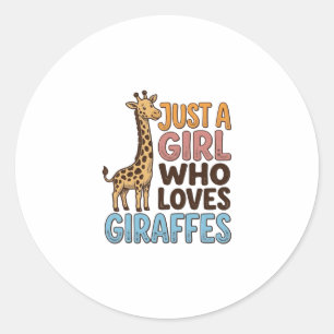 Adesivo Redondo Camiseta Vintage Só Uma Garota Que Ama Girafas (5)
