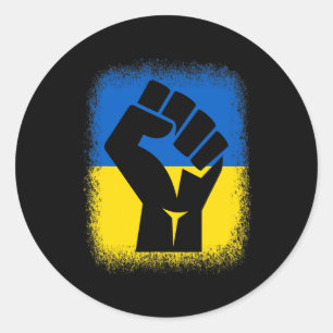 Adesivo Redondo Camisetas Branqueadas Punho Bandeira Eu Fico Com a