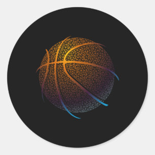 Adesivo Redondo Camisetas de Balling Gráfico de Basquete