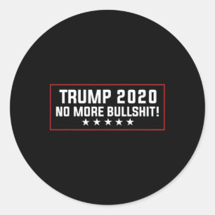 Adesivo Redondo Camisetas de Donald Trump - Trump Sem Mais Besteir