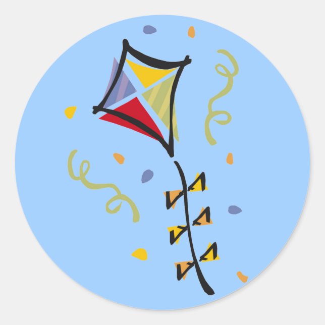 Adesivo Redondo Camisetas de pipa e presentes (Frente)