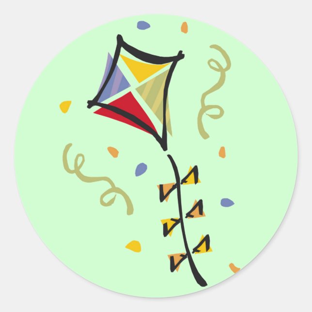 Adesivo Redondo Camisetas de pipa e presentes (Frente)