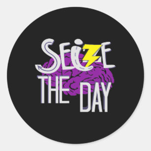 Adesivo Redondo Camisetas de Sensibilização para a Epilepsia