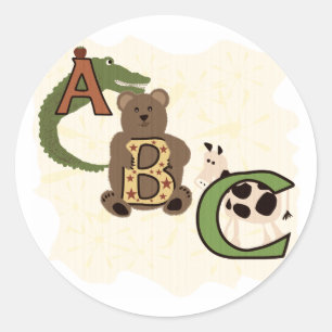 Adesivo Redondo Camisetas e presentes ABC antigos