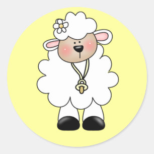 Adesivo Redondo Camisetas e presentes de lâmpadas brancas