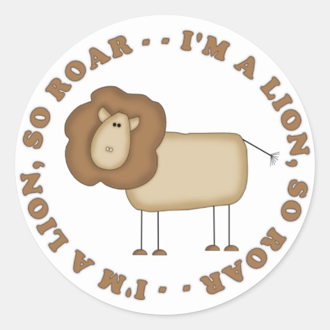 Adesivo Redondo Camisetas e presentes de lança (Frente)