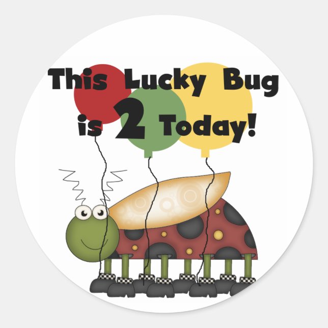 Adesivo Redondo Camisetas e presentes de segundo aniversário de so (Frente)