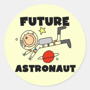 Adesivo Redondo Camisetas e Presentes para Futuros Astronautas